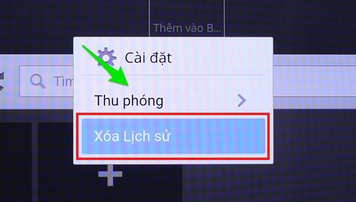 Xóa bộ nhớ đệm và lịch sử trình duyệt để cải thiện tốc độ đáng kể cho Smart tivi