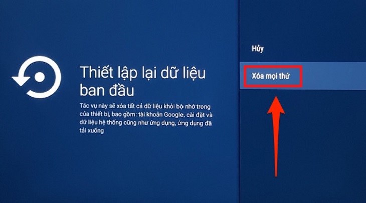 Khôi phục cài đặt gốc trên Smart tivi để cải thiện tốc độ