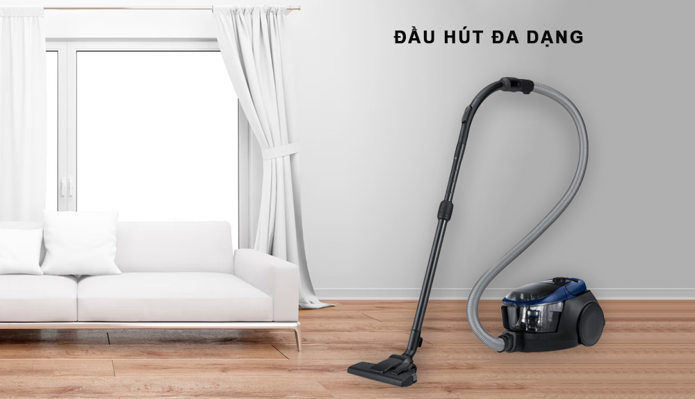 Máy Hút Bụi Samsung VC18M3110VB/SV được trang bị đa dạng đầu hút
